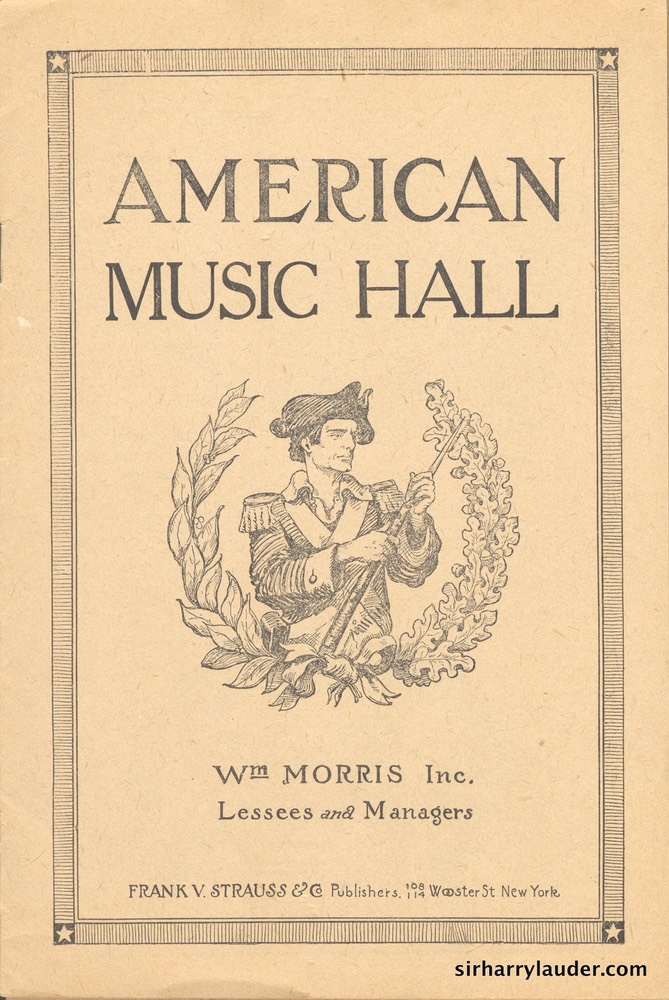American Music Hall Boston Programme Booklet Nov 23 1908 -1