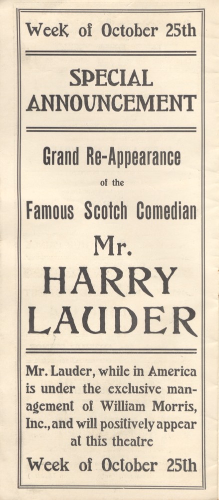 American Music Hall Boston Program Promotion Oct 11 1909 