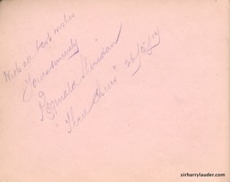Autograph Album Page Three Cheers 1917 Reginald Sheridan