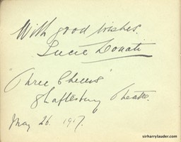 Autograph Album Page Three Cheers 1917 Lucie Donati