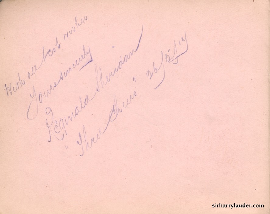 Autograph Album Page Three Cheers 1917 Reginald Sheridan