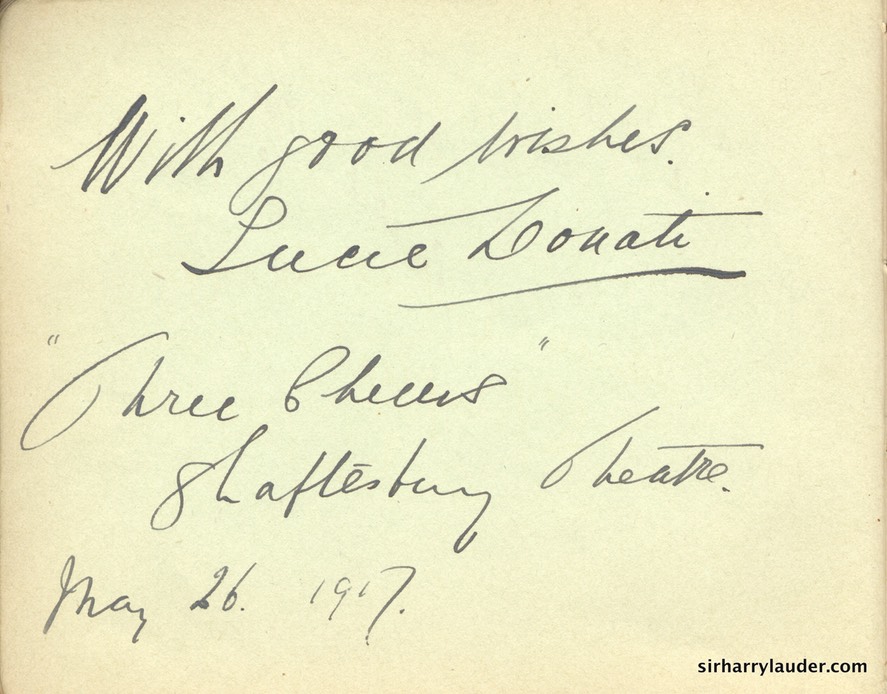 Autograph Album Page Three Cheers 1917 Lucie Donati