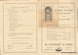 Boston Opera House Programme Bi-Fold Undated Reverse