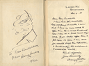 Caricature Dedication & Letter to Tom Anderson A Minstrel iIn France Dec 4 1935