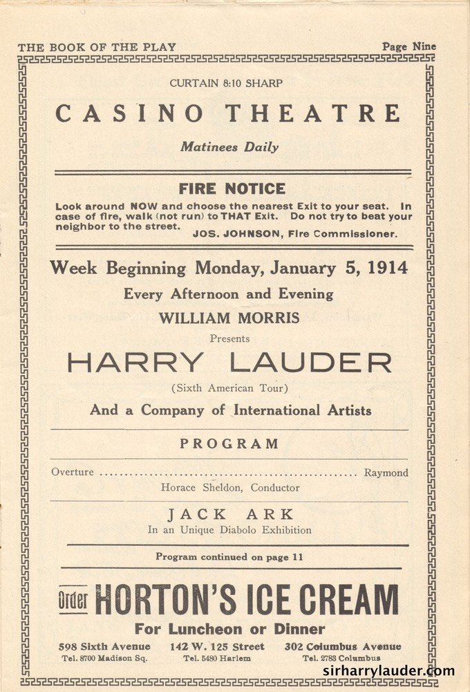 Casino Theatre New York Programme Booklet Jan 5 1914 -2