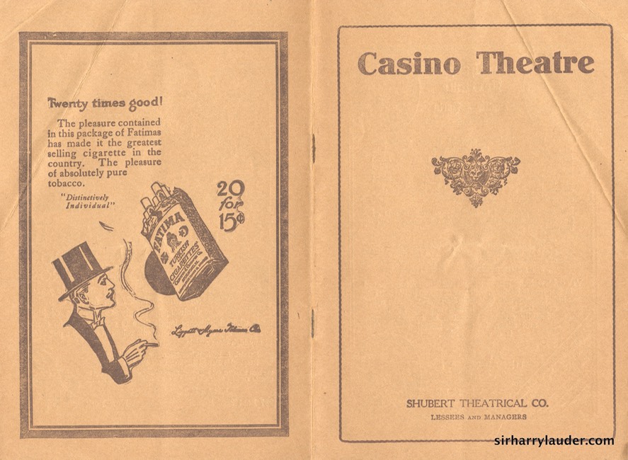 Casino Theatre New York Program Booklet Dated Jan 15 1914 -1
