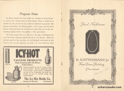 Cincinnati Program Signed Excerpt Dec 20 1923 Reverse