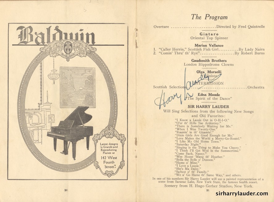 Cincinnati Program Signed Excerpt Dec 20 1923