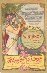 Court Street Theatre Springfield Mass Program Booklet Jan 8 1913 -1