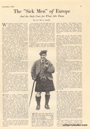 Elks Magazine Sick Men Of Europe By Sir Harry Lauder Nov 1922 -2