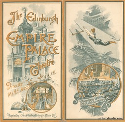 Empire Palace Theatre Edinburgh Programme Dated Apr 29 1895
