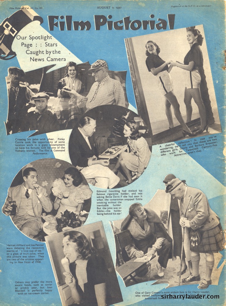 Film Pictorial Sir Harry With Gary Cooper Aug 7 1937