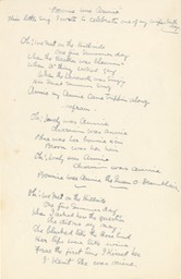 Handwritten Verse Bonnie Wee Annie Undated