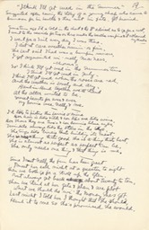 Handwritten Verse I Think I'll Get Wed In The Summer No 19 Undated