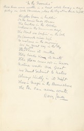Handwritten Verse In The Trossachs Signed Undated