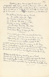Handwritten Verse Looking For A Bonnie Lass To Love Me No 25 Signed Undated