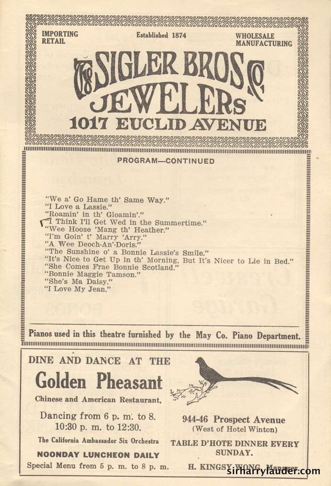 Hanna Theatre Cleveland Ohio Programme Booklet Jan 2 1922 -4