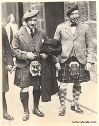 Harry and Alex Lauder Verso Date Stamped Dec 11 1927