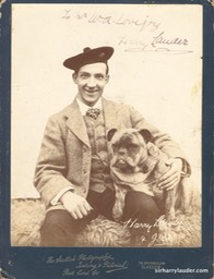 Harry Lauder & Jock Inscribed Cabinet Photo Undated