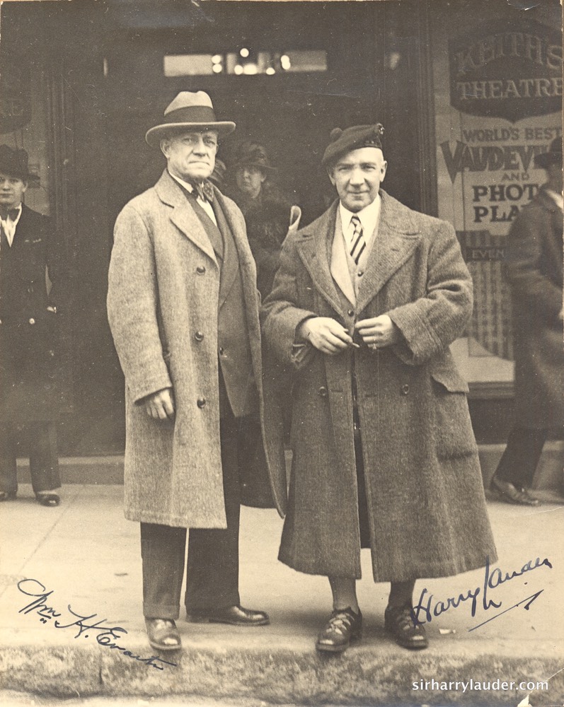 Harry Lauder & Wm H. Evarte? Signed Photo Undated