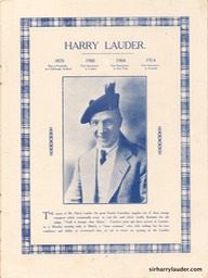 Harry Lauder Souvenir Sydney 1914 -05