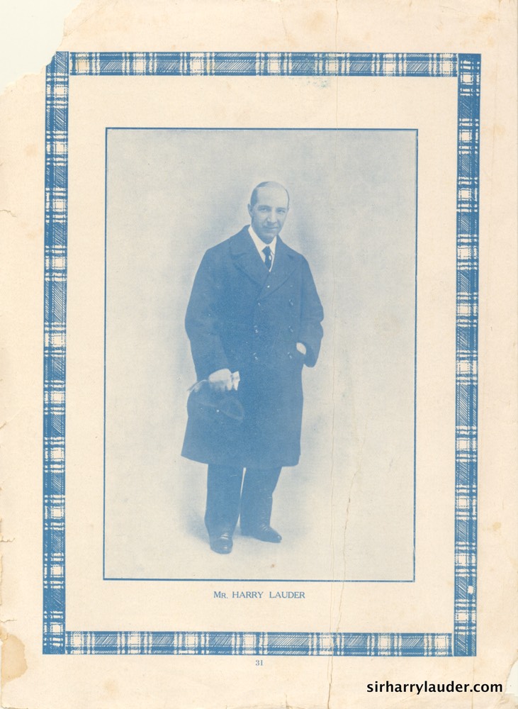 Harry Lauder Souvenir Sydney 1914 -17