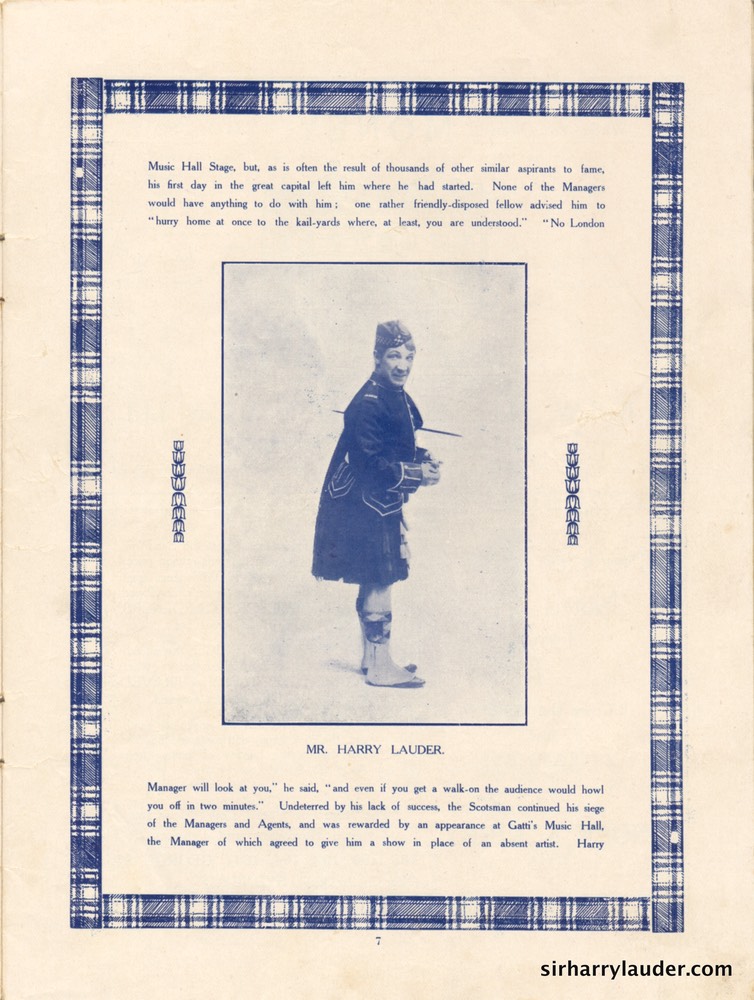 Harry Lauder Souvenir Sydney 1914 -06