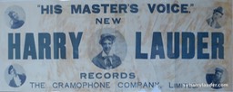 HMV Poster New Harry Lauder Records 1907