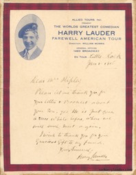 Letter Handwritten On Tour Letterhead To Mrs Ripley Little Rock Ark Jan 1 1918-001