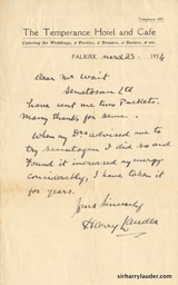 Letter Handwritten To Mr Wait Temperance Hotel Letterhead Mar 23 1934-001