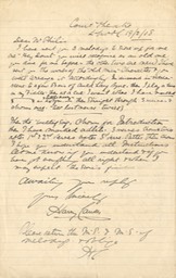 Letter Handwritten To Mr Philis By Sir Harry Court Theatre L Pool 19 2 08