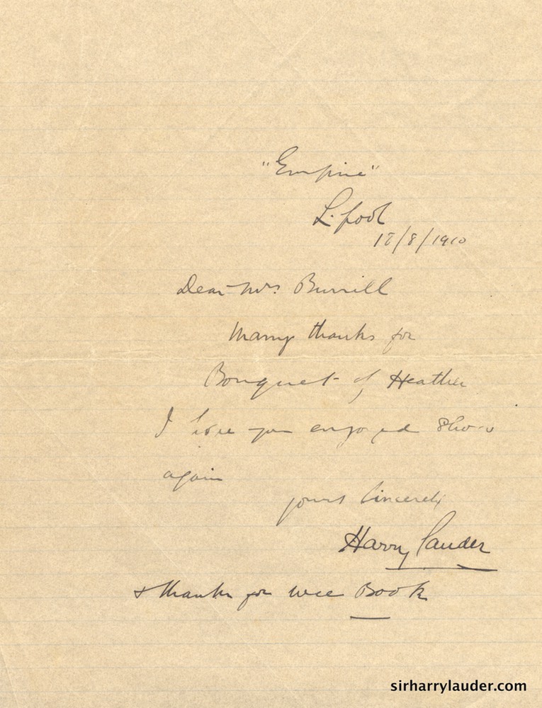 Letter Handwritten To Mrs Burrill From Empire Liverpool 18 8 1910-001