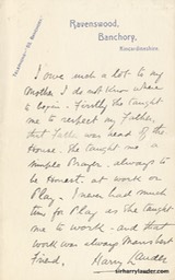 Letter Handwritten To Unknown About His Mother Ravenswood Banchory Stationary Kincardineshire Undated