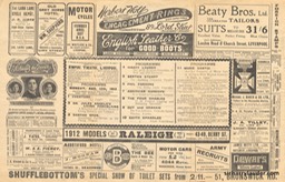 Liverpool Empire Programme Dated August 12 1912 Reverse