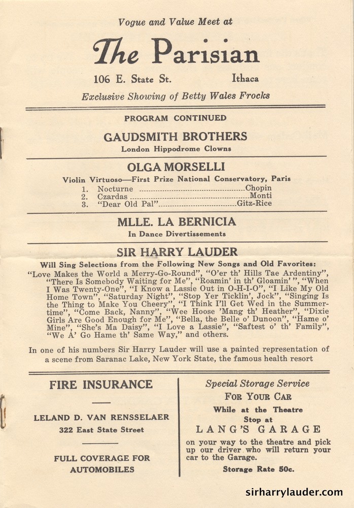 Lyceum Ithaca NY Program Booklet March 7 1924 -3