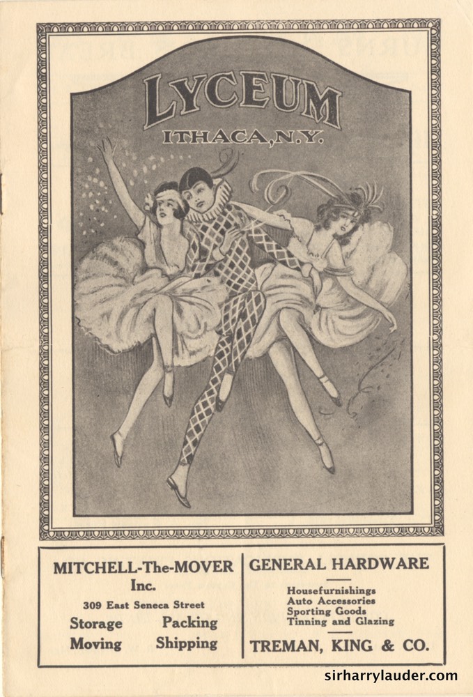 Lyceum Ithaca NY Program Booklet March 7 1924 -1