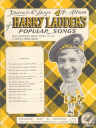 Music Booklet Francis & Days 4th Album Of Harry Lauders Popular Songs New Style Cover