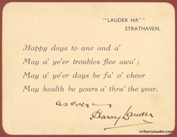 New Year Card Signed As Ever Undated