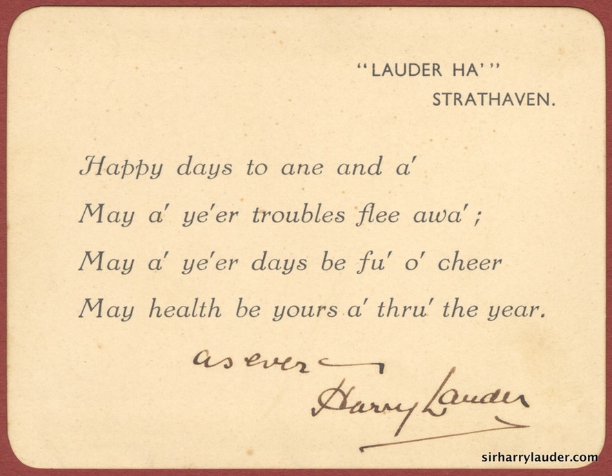 New Year Card Signed As Ever Undated