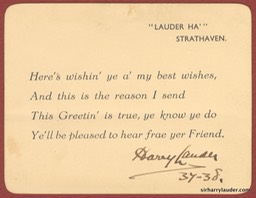 New Year Card Signed Dated 37 38