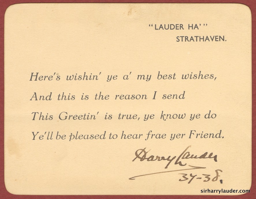 New Year Card Signed Dated 37 38