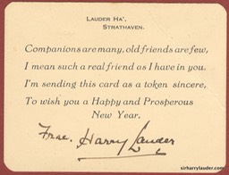 New Year Card Signed Frae Undated
