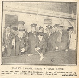 Newspaper Photo Sir Harry & Lady Lauder Billiard Room Undated