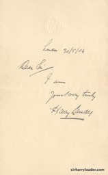 Note Handwritten to Unknown On Embossed Admirilty Stationary London Dated 30 5 04