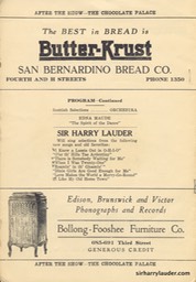 Opera House San Bernandino Calif Programme Booklet Dated Nov 17 1923 -2