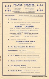 Palace Plymouth Programme Booklet Signed Sep 23 1935 -2