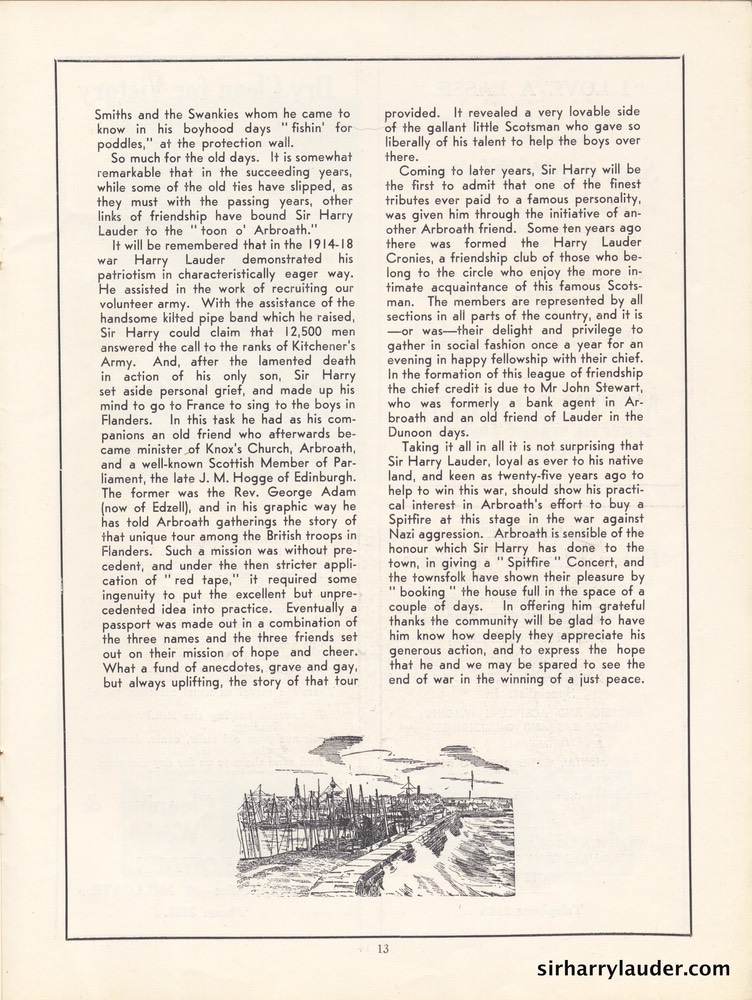 Palace Theatre Arbroath Grand Concert Programme Booklet Oct 20 1940 -06