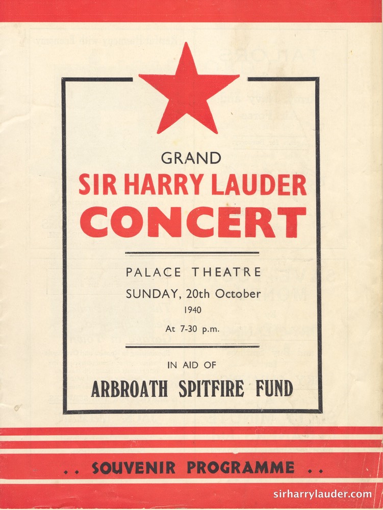 Palace Theatre Arbroath Grand Concert Programme Booklet Oct 20 1940 -01