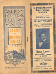 Palace Theatre Sydney Programme Booklet July 12 1919