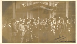 Photo Album Sir Harry & Lady Lauder With Others Photo Signed By Sir Harry Undated 